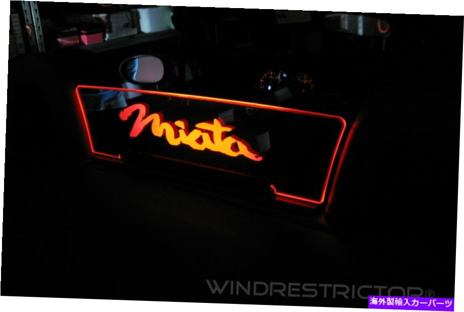 幌 Mazda Miata WindschottMX5 LED照明と刻まれたロゴ風力抑制ブランド Mazda Miata Windschott Mx5 LED lighting & Engraved logo Wind Restrictor brand【並行輸入品】
