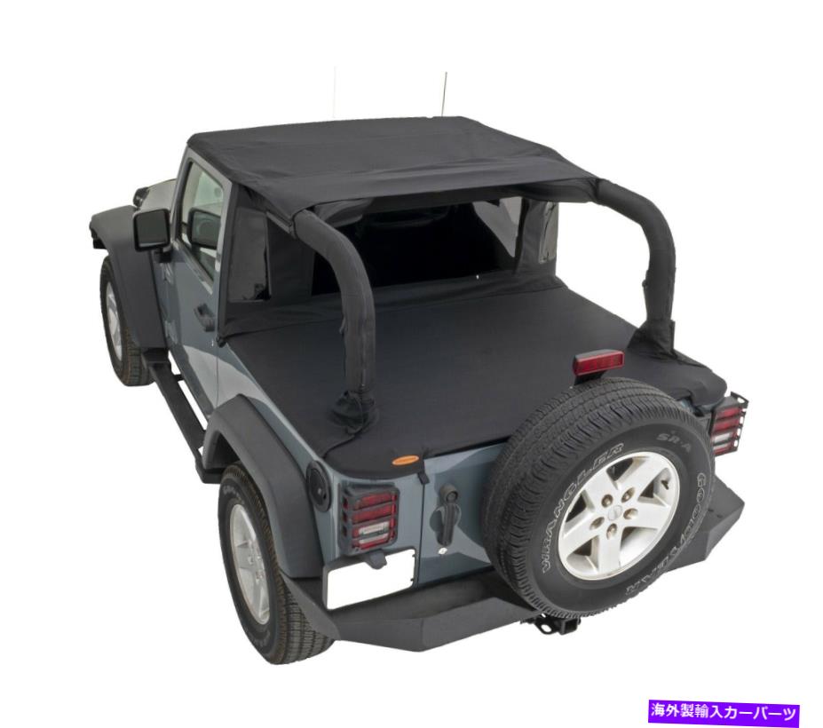 幌 Bushwacker 15235 Trailarmor Twillフラットバックソフトトップフィット07-18ラングラー（JK） Bushwacker 15235 TrailArmor Twill Flat Back Soft Top Fits 07-18 Wrangler (JK)【並行輸入品】