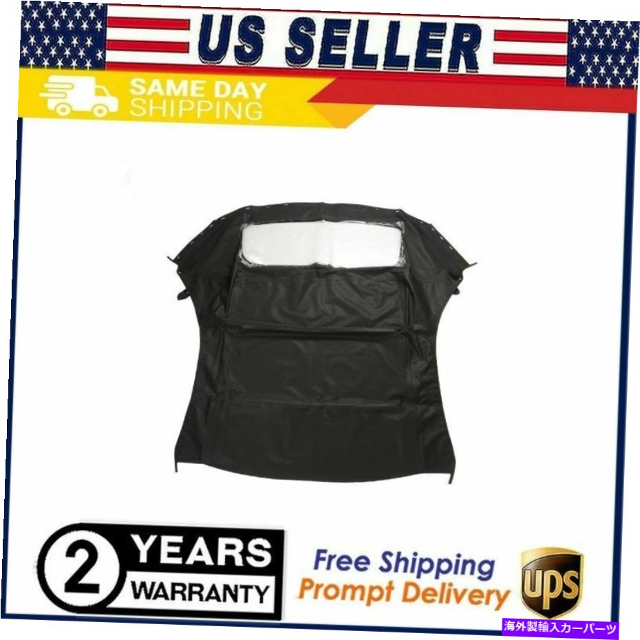 幌 94-04フォードマスタングのためのプラスチック窓の黒いセイルクロス付きコンバーチブルソフトトップ Convertible Soft Top with Plastic window Black Sailcloth for 94-04 Ford Mustang【並行輸入品】
