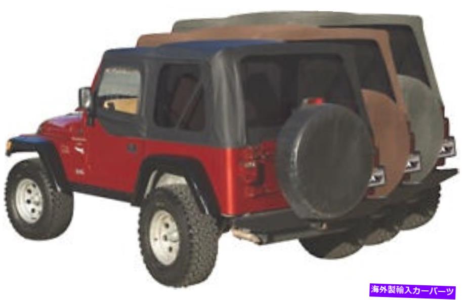 幌 ランパージファクトリーの交換ソフトトップフィット97-06ジープラングラーTJデニムブラック Rampage Factory Replacement Soft Top fits 97-06 Jeep Wrangler TJ Denim Black【並行輸入品】