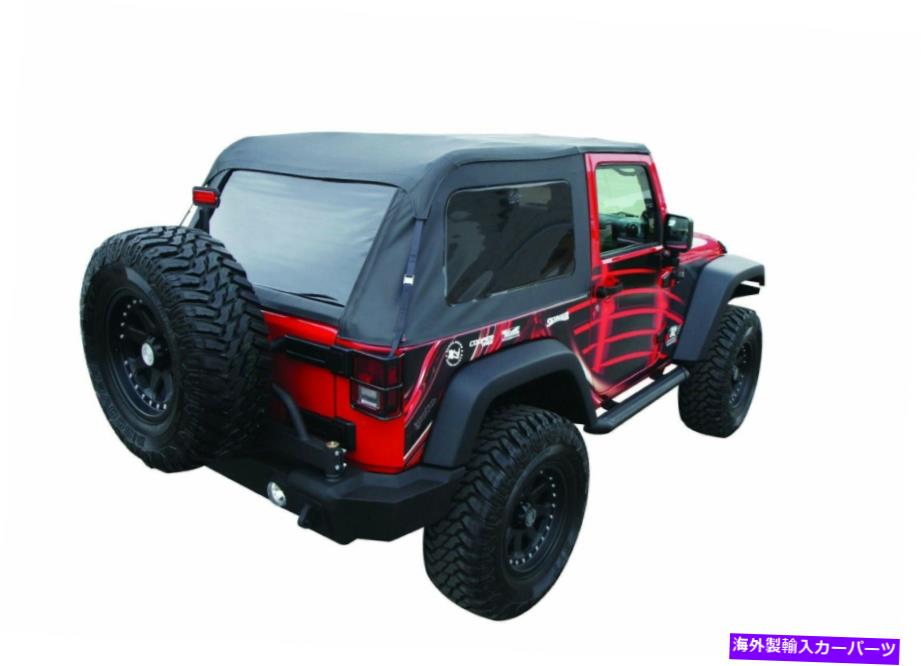 幌 2007-2018ラングラーJK 2ドアのランパージフレームレストレイルトップブラックダイヤモンドのみ Rampage Frameless Trail Top Only Black Diamond for 2007-2018 Wrangler JK 2-Door【並行輸入品】
