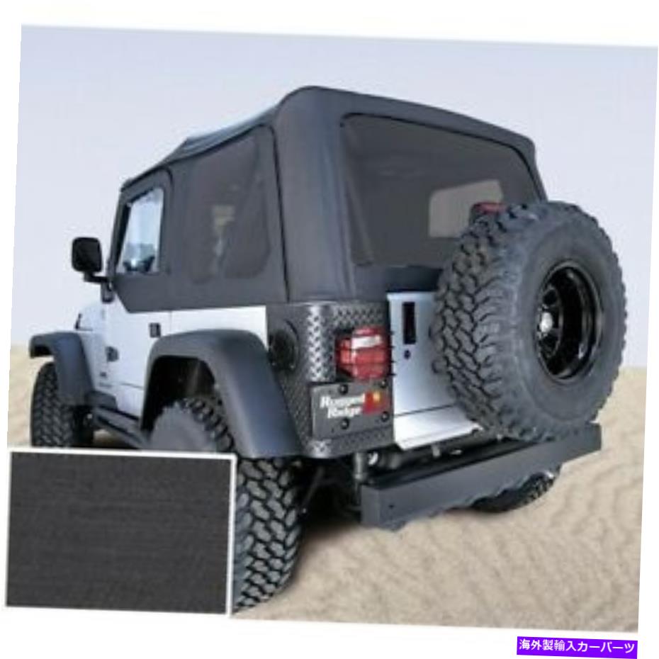 幌 ジープラングラーTJ 97-02ブラックデニムトップスソフト13705.15 Fits Jeep Wrangler TJ 97-02 Black Denim Tops Soft 13705.15【並行輸入品】