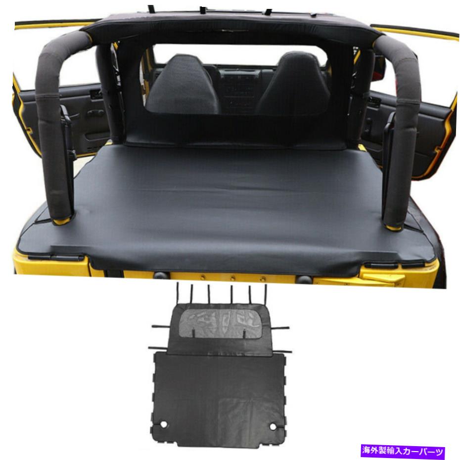 幌 1PCカーリアトランクソフトトップアイソレーションレザーカバージープラングラーTJ 1997-06 1pc Car Rear Trunk Soft Top Isolation Leather Cover for Jeep Wrangler TJ 1997-06【並行輸入品】