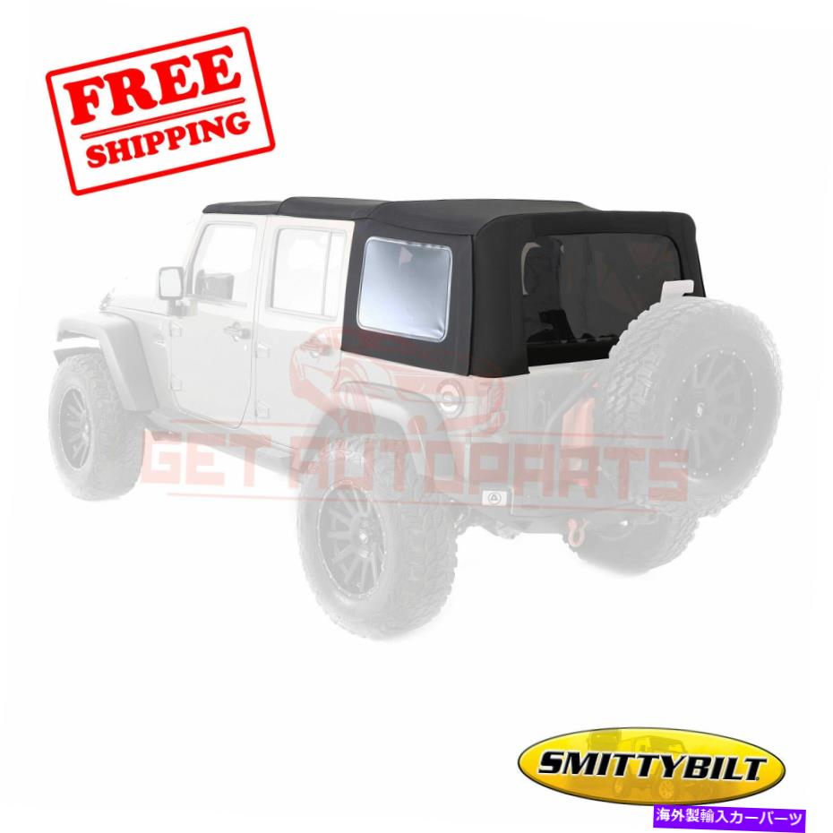 幌 Smittybiltソフトトッププレミアムブラックダイヤモンドキャンバスジープラングラー2007-09 Smittybilt Soft Top Premium Black Diamond Canvas for Jeep Wrangler 2007-09【並行輸入品】