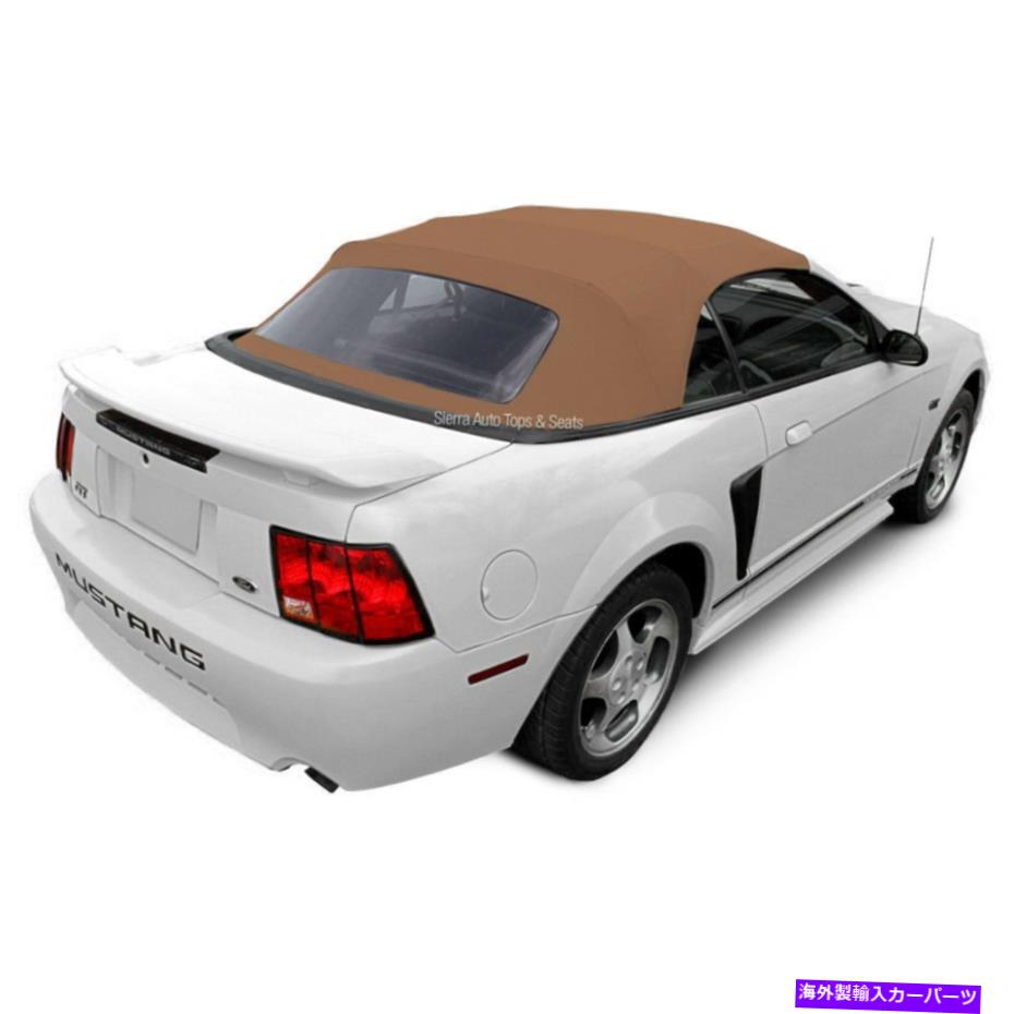 幌 フォードマスタングコンバーチブルトップ1994-2004サドルセイルクロス、プラスチック窓 Ford Mustang Convertible Top 1994-2004 Saddle Sailcloth, Plastic Window【並行輸入品】
