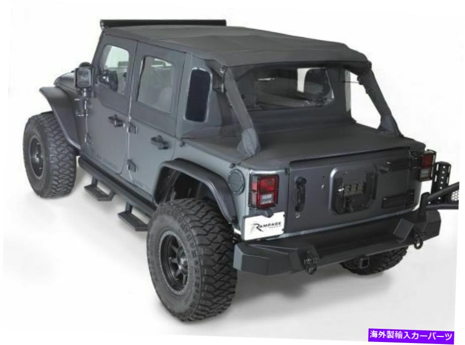 幌 ランパージュトレイルビュートノートップブラックダイヤモンド07-18ラングラーJKU 2ドア990235 Rampage TrailView Tonneau Top Black Diamond for 07-18 Wrangler JKU 2-Door 990235【並行輸入品】 155,870円