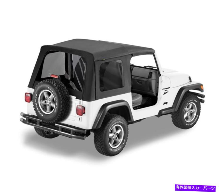 幌 Bestop PN 51180-15交換 - ブラックデニムのソフトトップ Bestop PN 51180-15 Replace-A-Top Soft Top in Black Denim Fits Wrangler TJ 97-02【並行輸入品】