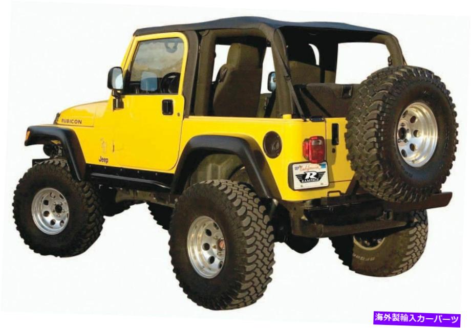 幌 ランパージ109535フレームレストレイルトップブラックダイヤモンド97-06ジープラングラーTJ Rampage 109535 Frameless Trail Top Black Diamond For 97-06 Jeep Wrangler TJ【並行輸入品】