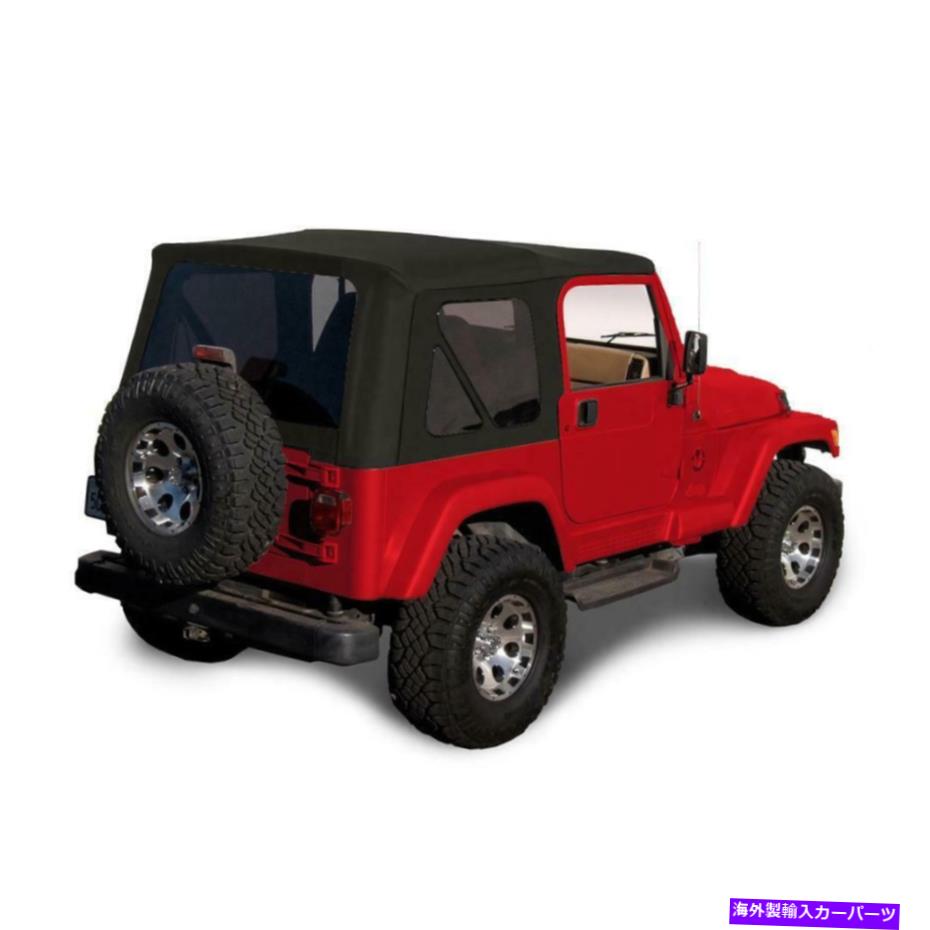 幌 1997-2006ジープラングラーTJソフトトップの交換＆色合いの窓ブラックセイルクロス 1997-2006 Jeep Wrangler TJ Soft top Replacement & Tinted Windows Black Sailcloth【並行輸入品】