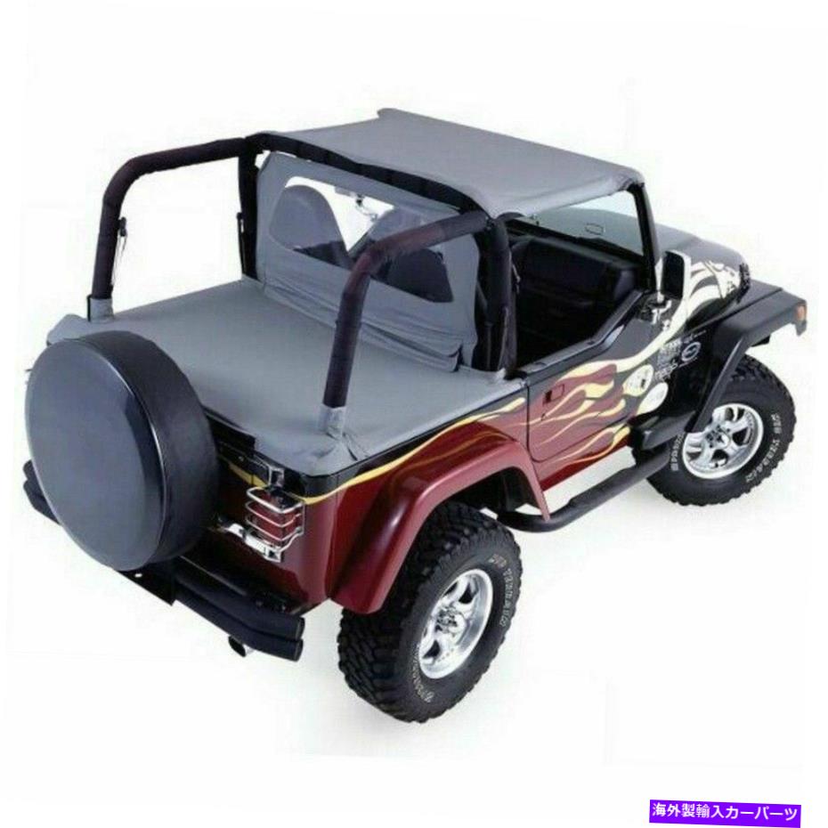 幌 ランページは1992-1995ジープラングラー（YJ）キャブソフトトップとトノーカバー - ブラック Rampage Fits 1992-1995 Jeep Wrangler(YJ) Cab Soft Top And Tonneau Cover - Black【並行輸入品】