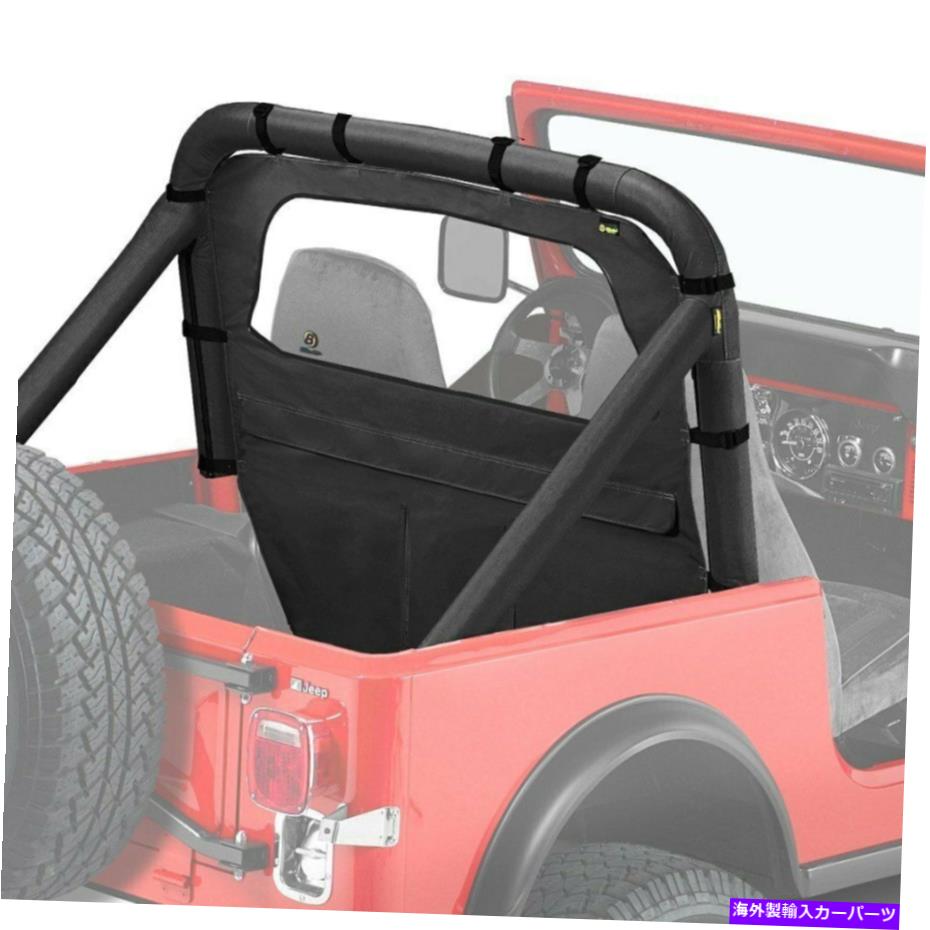 幌 Jeep Wrangler 1987-1995 Bestop 80028-01 Windjammerブラッククラッシュリアウィンドウ For Jeep Wrangler 1987-1995 Bestop 80028-01 Windjammer Black Crush Rear Window【並行輸入品】