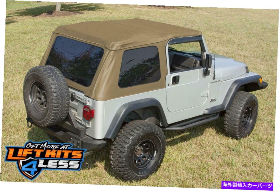 幌 頑丈なリッジ13750.37 1997年から2006年の弓のないスパイスXHDソフトトップジープラングラーTJ Rugged Ridge 13750.37 Bowless Spice XHD Soft Top for 1997-2006 Jeep Wrangler TJ【並行輸入品】