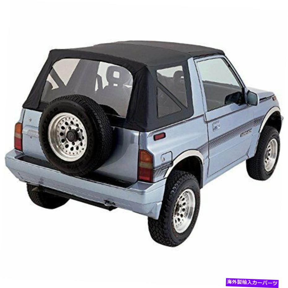 幌 スズキの相棒ジオトラッカーヴィタラ1986-1994交換ソフトトップブラック（クリア） Suzuki Sidekick Geo Tracker Vitara 1986-1994 Replacement Soft Top Black (Clear)【並行輸入品】 63,102円