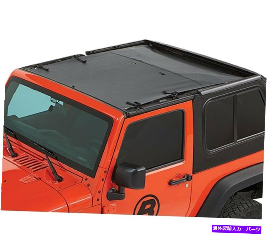 幌 Bestop 52402-35サンサファリビキニトップブラック07-18ジープラングラーラングラーJK Bestop 52402-35 Sun Safari Bikini Top Black For 07-18 Jeep Wrangler Wrangler JK【並行輸入品】