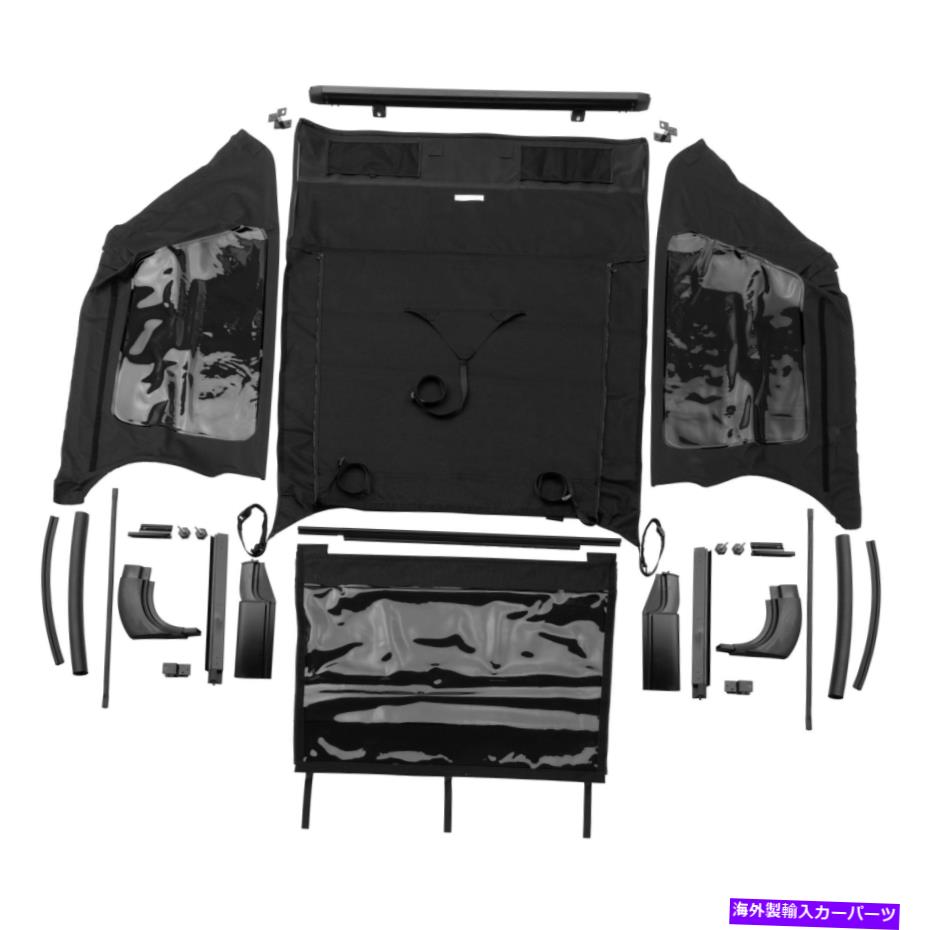 幌 Jeep Wrangler 2004-2006 Rampage 106635ブラックダイヤモンドフレームレスソフトトップキット For Jeep Wrangler 2004-2006 Rampage 106635 Black Diamond Frameless Soft Top Kit【並行輸入品】