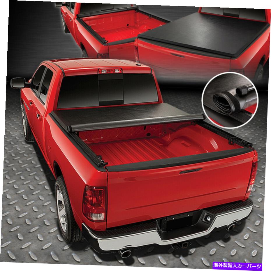 幌 04-14フォードF150フリートサイド8フィートの長いベッドトラックソフトトップロールアップトンノーカバー FOR 04-14 FORD F150 FLEETSIDE 8FT LONG BED TRUCK SOFT TOP ROLL-UP TONNEAU COVER【並行輸入品】