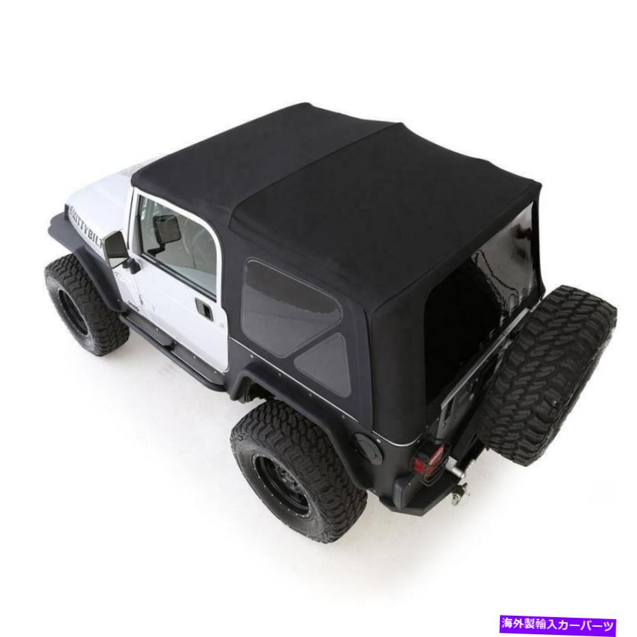 幌 Smittybilt 9974235ソフトトッププレミアムリプルキャンバストップ97-06 TJ BLK w/ティント Smittybilt 9974235 Soft Top PREMIUM REPL CANVAS TOP 97-06 TJ BLK W/ TINT【並行輸入品】