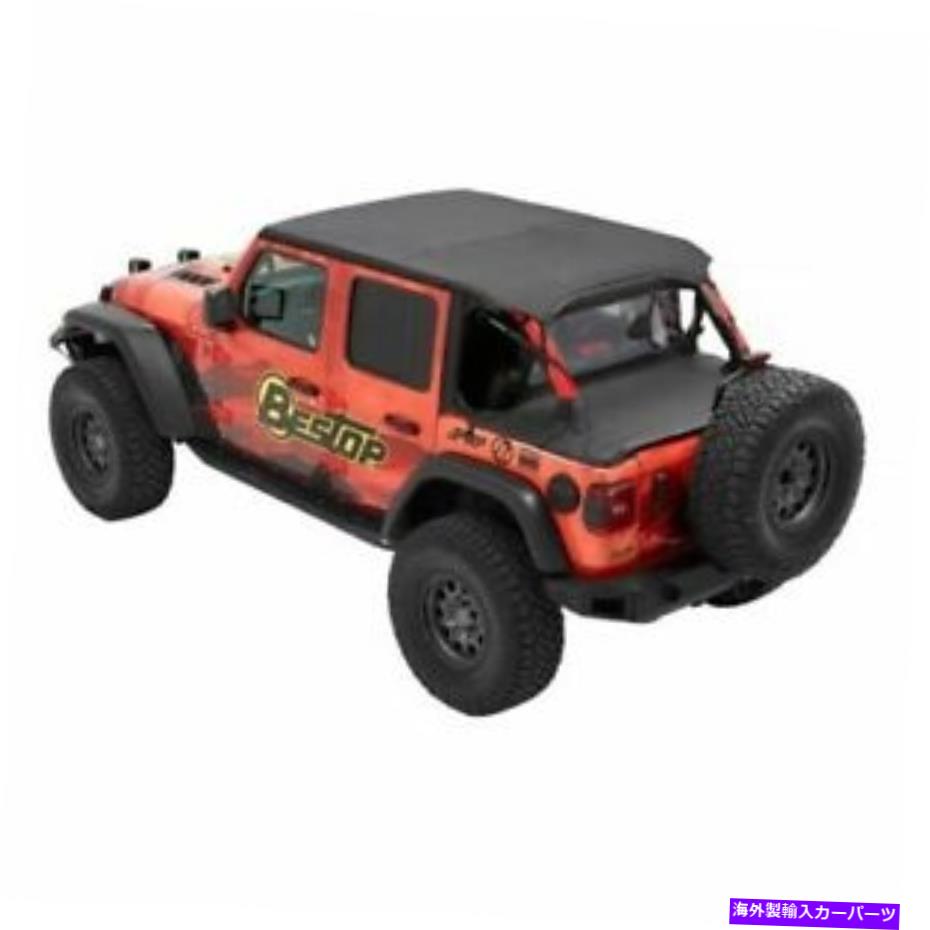 幌 Bestop 52608-35ソフトトップサファリヘッダービキニトップパートブラックダイヤモンドのジープ Bestop 52608-35 Soft Top Safari Header Bikini Top Partial Black Diamond For Jeep【並行輸入品】