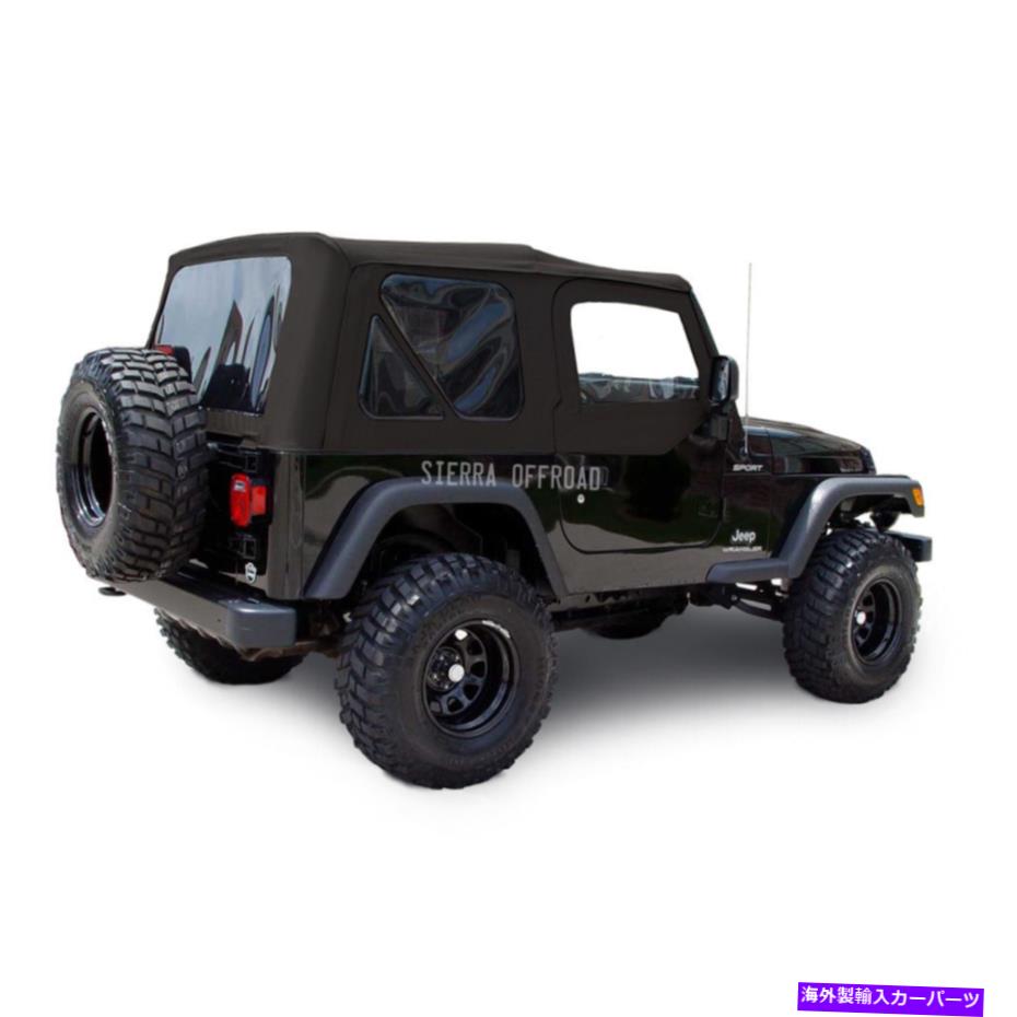 幌 ジープラングラーTJソフトトップ、2003-06、色付き窓、上部ドア、黒い帆 Jeep Wrangler TJ Soft Top, 2003-06, Tinted Windows, Upper Doors, Black Sailcloth【並行輸入品】 71,451円