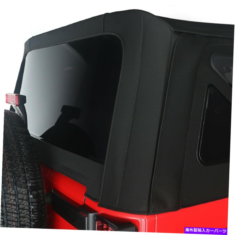 幌 頑丈なリッジ13737.35ジープラングラーJK 2ドア用の黒い交換ソフトトップ Rugged Ridge 13737.35 Black Replacement Soft Top for Jeep Wrangler JK 2 Door【並行輸入品】