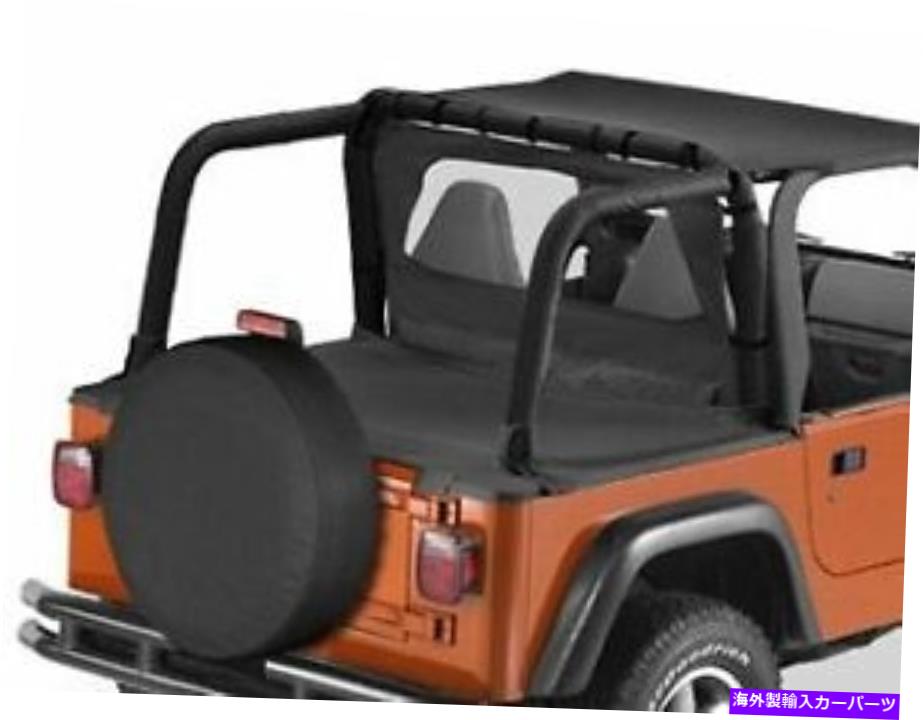 幌 1997-2006ジープラングラー3ピースサマービキニ、ウィンドブレーカー、トノーキットブラック 1997-2006 Jeep Wrangler 3 Piece Summer Bikini, Windbreaker & Tonneau Kit Black【並行輸入品】