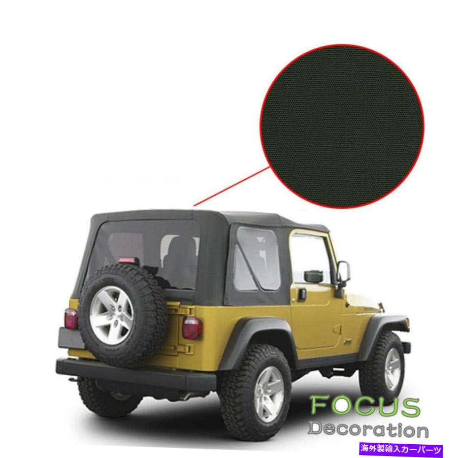 幌 Jeep Wranglerのソフトトップトップ交換用の色合いの黒いデニム1997-05 2006 Soft Top Replacement Tinted Windows Black Denim For Jeep Wrangler 1997-05 2006【並行輸入品】 63,102円