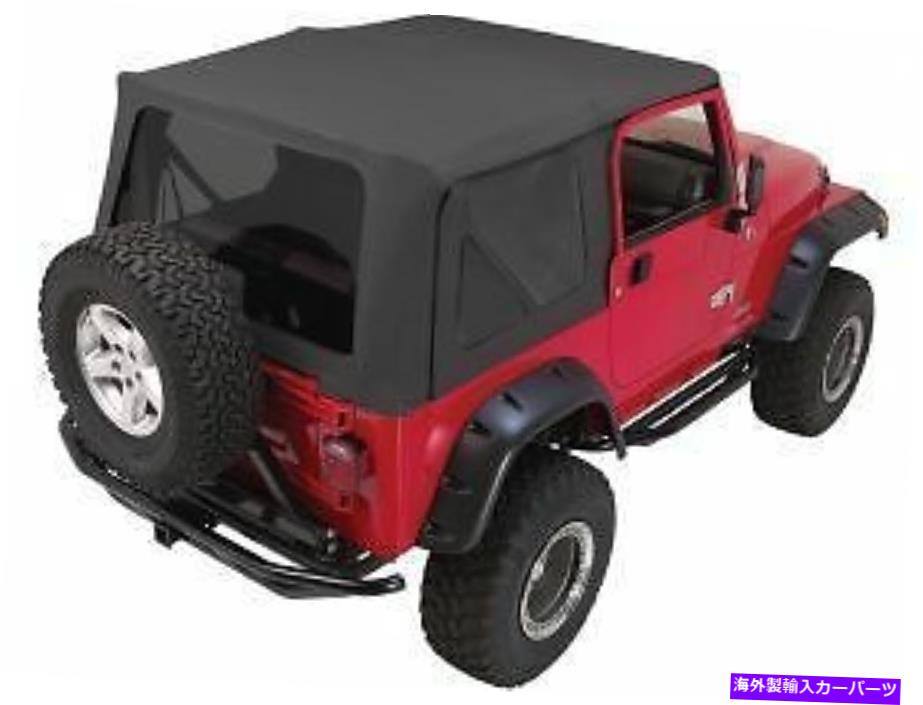 幌 ランパージ97-06用のフレーム＆ティント＆ティント＆ティントジープラングラーTJ 68835ブラック Rampage Complete Soft Top w/ Frame & Tint for 97-06 Jeep Wrangler TJ 68835 Black【並行輸入品】