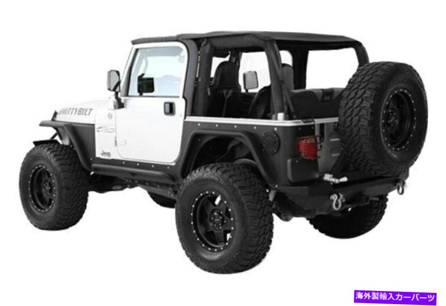 幌 ジープラングラー97-06工場交換ブラックダイヤモンドボウレスコンボソフトトップ For Jeep Wrangler 97-06 Factory Replacement Black Diamond Bowless Combo Soft Top【並行輸入品】