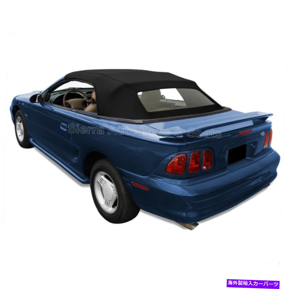 幌 フォードマスタングコンバーチブルソフトトップ、1994-2004、加熱窓、サイクロス、ブラック Ford Mustang Convertible Soft Top, 1994-2004, w/ Heated Window, Saicloth, Black【並行輸入品】