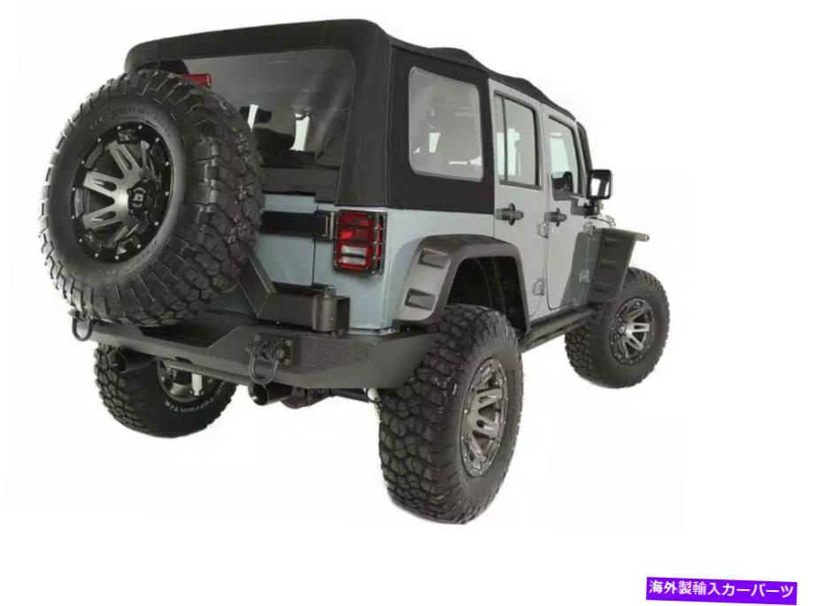 幌 頑丈なリッジ13737.01ラングラーJK用の30ミルの窓w/ 30ミル窓w/ window Rugged Ridge 13737.01 Black Sailcloth Soft Top w/ 30 Mil Windows for Wrangler JK【並行輸入品】