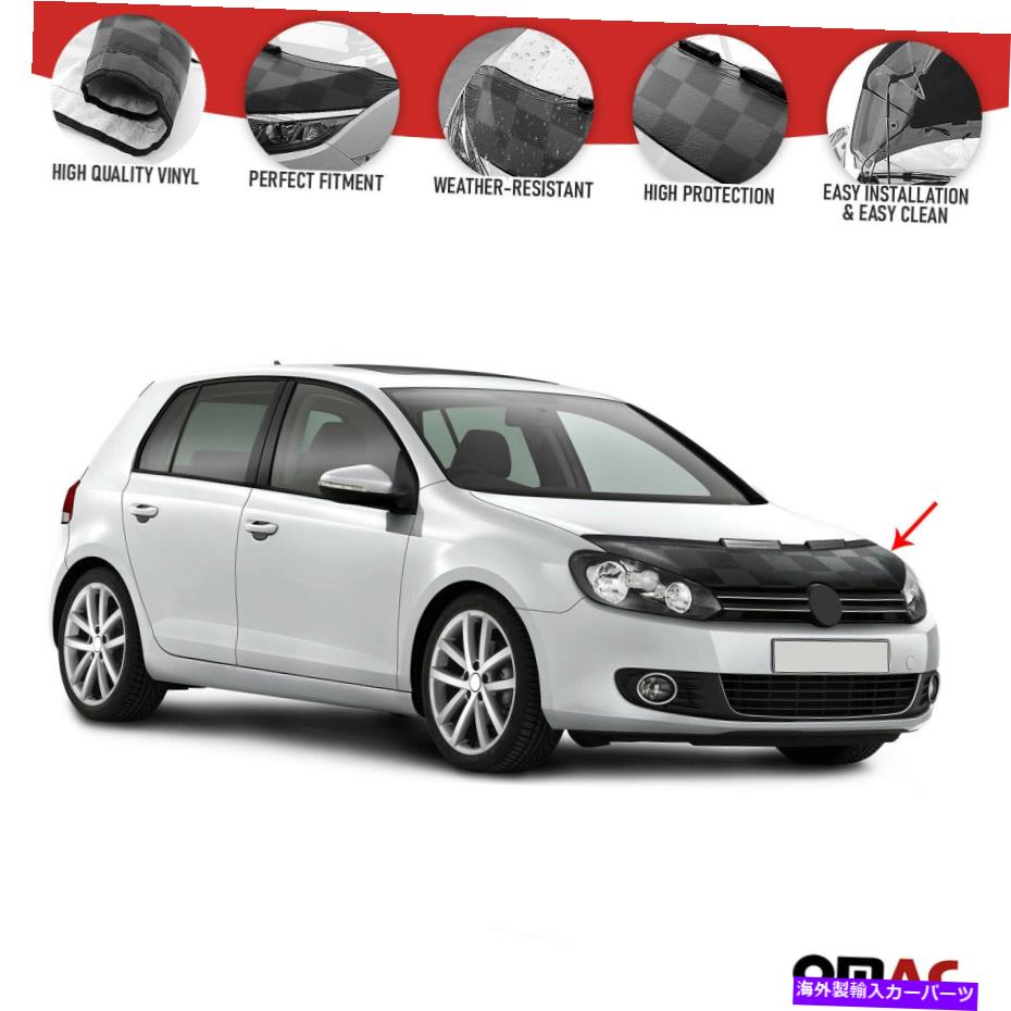 マスクブラ フロントフードカバーマスクボンネットブラプロテクターVWゴルフMK6 2008-2012 Front Hood Cover Mask Bonnet Bra Protector For VW Golf MK6 2008-2012【並行輸入品】