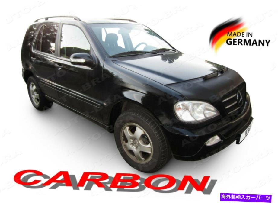 マスクブラ カーボンルックカーフードブラジットメルセデスベンツML MクラスW163 1997-2005ノーズマスク CARBON LOOK CAR HOOD BRA fits MERCEDES BENZ ML M-Class W163 1997-2005 Nose Mask【並行輸入品】