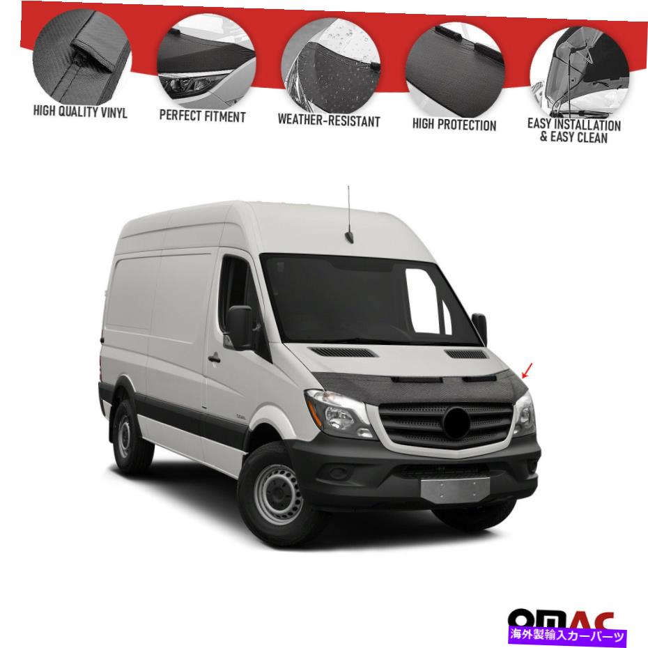 マスクブラ フロントフードカバーマスクボンネットブラプロテクターカーボンフィットMBスプリンター2014-2018 Front Hood Cover Mask Bonnet Bra Protector Carbon Fits MB Sprinter 2014-2018【並行輸入品】