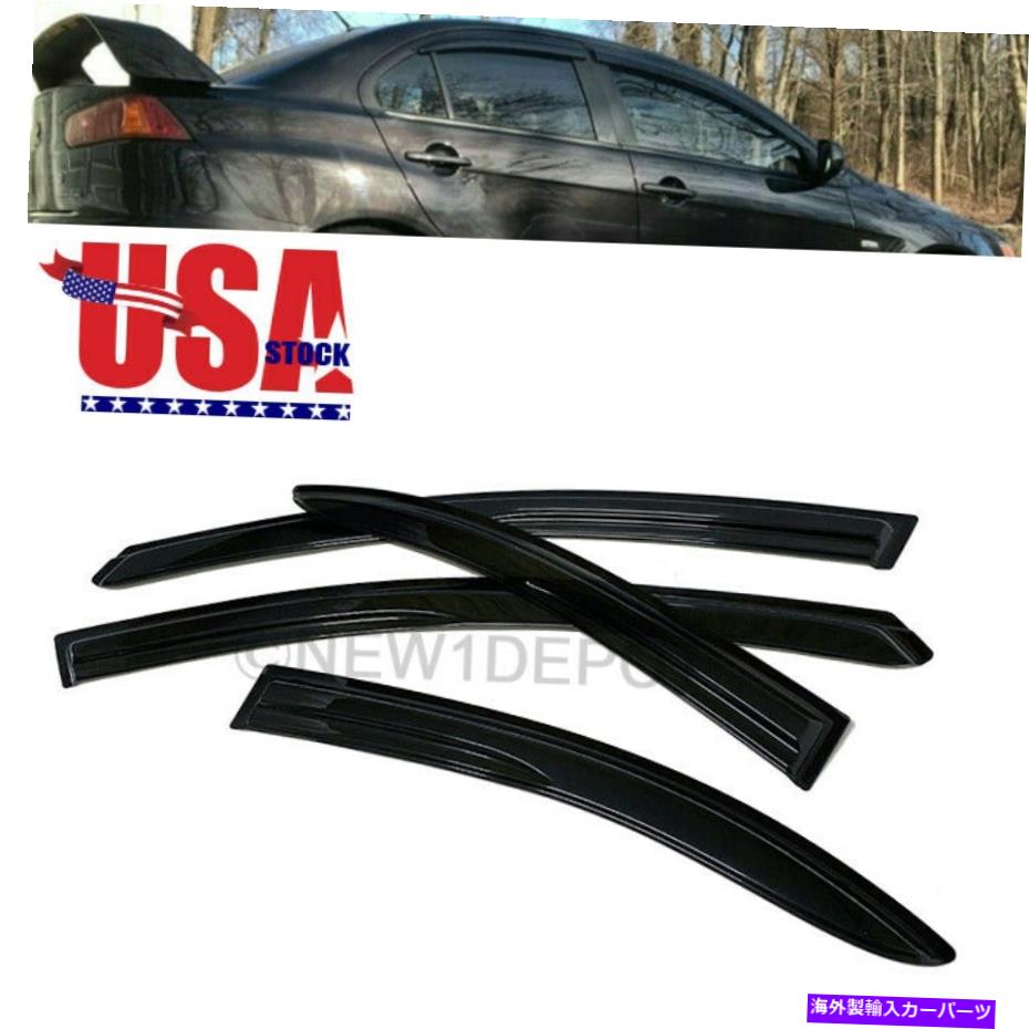 ウィンドウバイザー 米国ウィンドウバイザーサンレインガードミツビシランサー/EVO 10セダン08-14 US Window Visor Sun Rain Guard Vent for Mitsubishi Lancer/Evo 10 Sedan 08-14【並行輸入品】