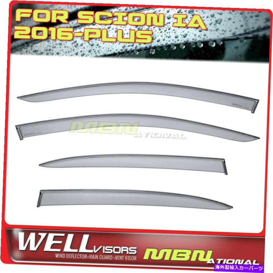 ウィンドウバイザー Wellvisors Rain Sun Wind Deflectors Scion Ia Toyota Yaris 16-20ウィンドウバイザー Wellvisors Rain Sun Wind Deflectors Scion iA Toyota Yaris 16-20 Window Visors【並行輸入品】