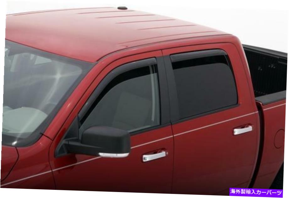 ウィンドウバイザー 窓換気バイザー - チャンネル194109のシェード：RAM 1500クルーキャブ2010-2018 WINDOW VENT VISORS - Shades IN CHANNEL 194109 For: RAM 1500 CREW CAB 2010-2018【並行輸入品】