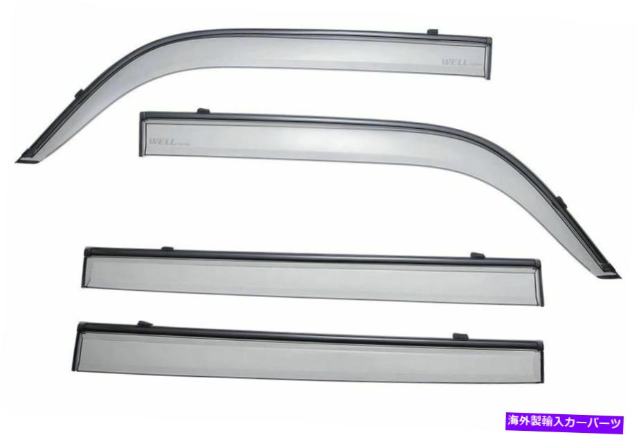ウィンドウバイザー Wellvisorsウィンドウバイザー2004-2007 SCION XBのブラックトリムのDEFLECTORS WellVisors Window Visors Deflectors for 2004-2007 Scion xB with Black Trim【並行輸入品】