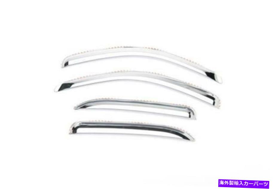 ウィンドウバイザー putco480006要素クロムウィンドウバイザー4-pcフィット2010-2013 kia forte Putco 480006 Element Chrome Window Visors 4-Pc Fits 2010-2013 Kia Forte【並行輸入品】