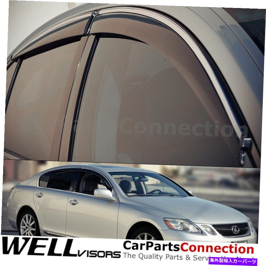 ウィンドウバイザー Lexus GS300 GS350 GS430 GS450H GS460サイドのWellvisorsウィンドウバイザー06-11 WellVisors Window Visors 06-11 For Lexus GS300 GS350 GS430 GS450h GS460 Sides【並行輸入品】