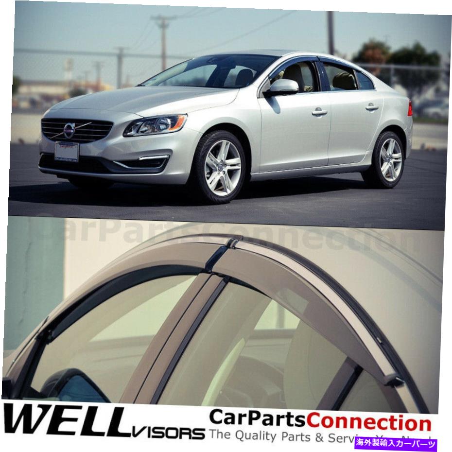 ウィンドウバイザー Wellvisors Window Viders 11-18 for Volvo S60サイドディフレクター逸脱 WellVisors Window Visors 11-18 For Volvo S60 Side Deflectors Deflectors【並行輸入品】