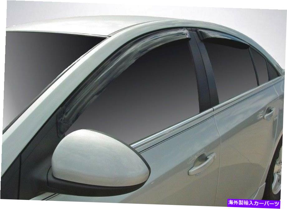 ウィンドウバイザー 2011年から2015年のテープオンベントバイザーのシボレークルーズ / 2016 Chevy Cruz Limited Tape-On Vent Visors for 2011 - 2015 Chevy Cruze / 2016 Chevy Cruz Limited【並行輸入品】
