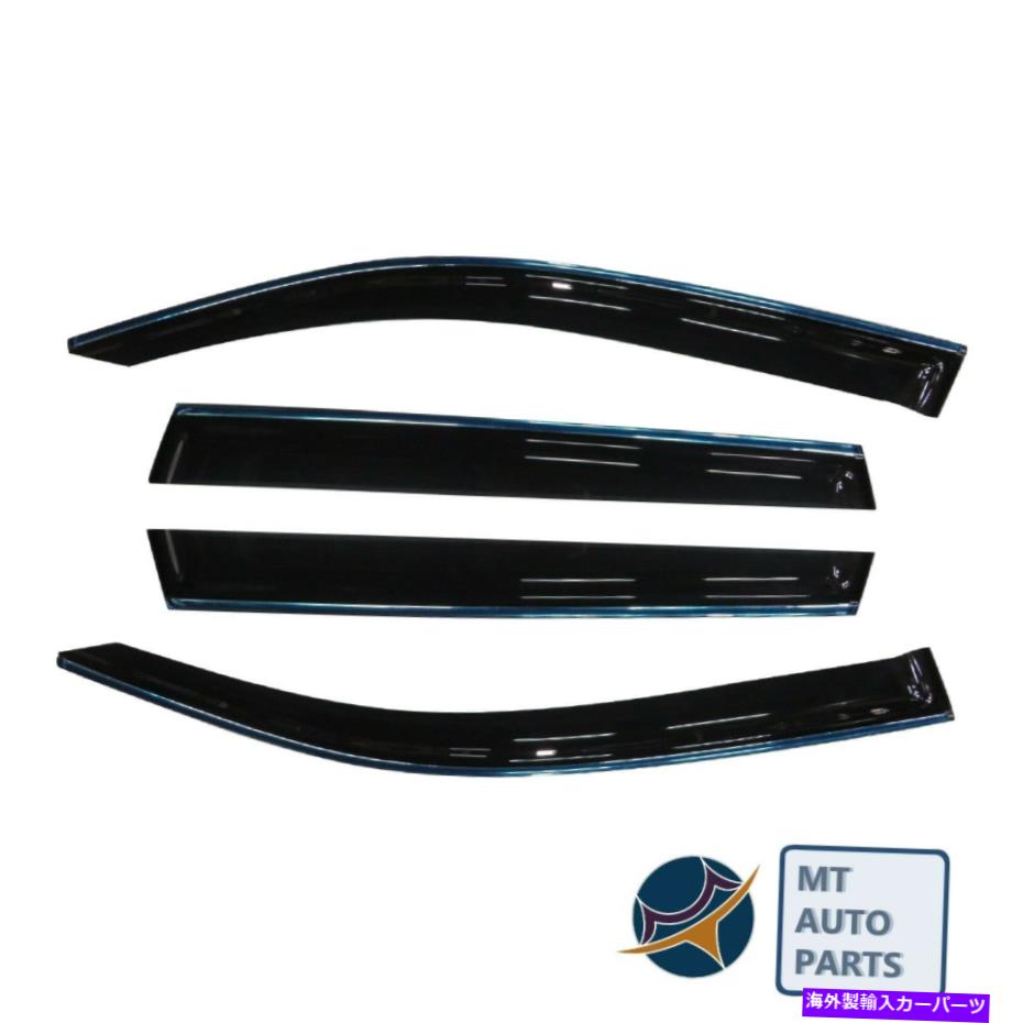 ウィンドウバイザー Subaru Forester Chrome 19オンガードウィンドウバイザードアベントデフレクターシールド用 For Subaru Forester Chrome 19-on Guard Window Visors Door Vent Deflector Shield【並行輸入品】