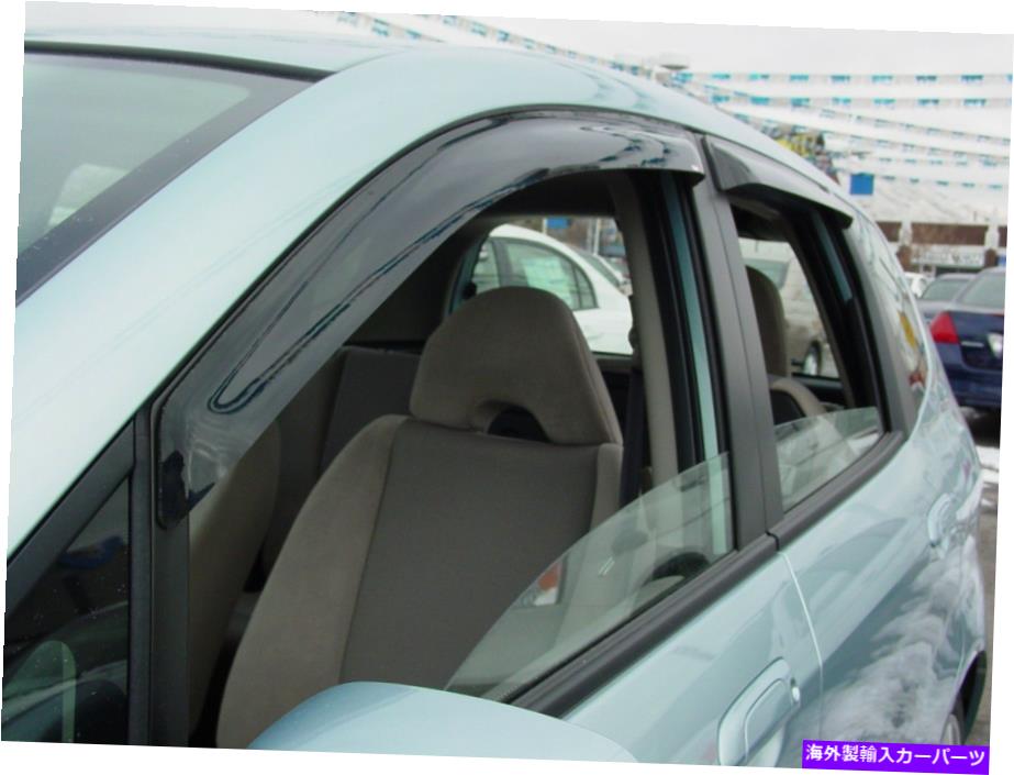 ウィンドウバイザー 2006年から2008年のホンダフィットのテープオンベントバイザー Tape-On Vent Visors for 2006 - 2008 Honda Fit【並行輸入品】