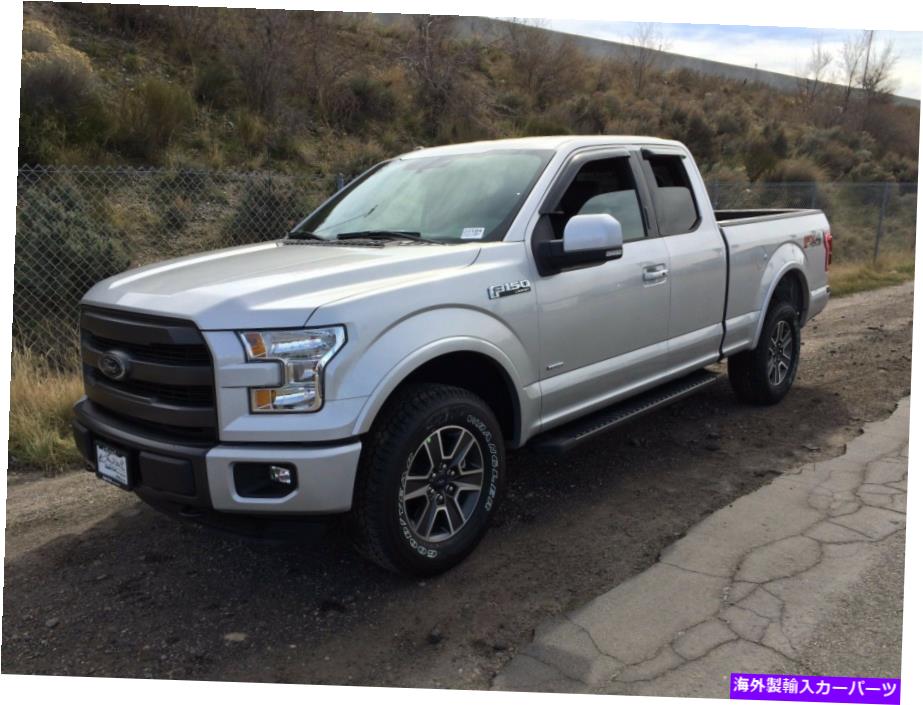 ウィンドウバイザー 1999-2016 Ford Super Duty Ext。キャブ風向テープオン 1999 - 2016 Ford Super Duty Ext. Cab Wind Deflectors Tape-on【並行輸入品】