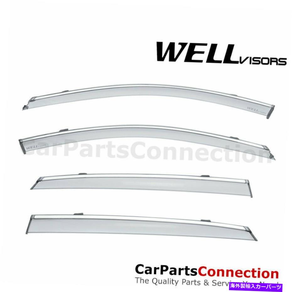ウィンドウバイザー Wellvisorsウィンドウバイザー16-20キャデラックCT6セダンサイドディフレクターChrome WellVisors Window Visors 16-20 Cadillac CT6 Sedan Side Deflectors Chrome【並行輸入品】