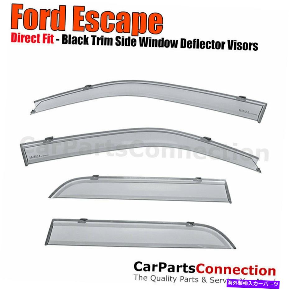 ウィンドウバイザー Wellvisors Window Visors 08-12 For Ford Escape Sun Visors Deflectors WellVisors Window Visors 08-12 For Ford Escape Sun Visors Deflectors【並行輸入品】