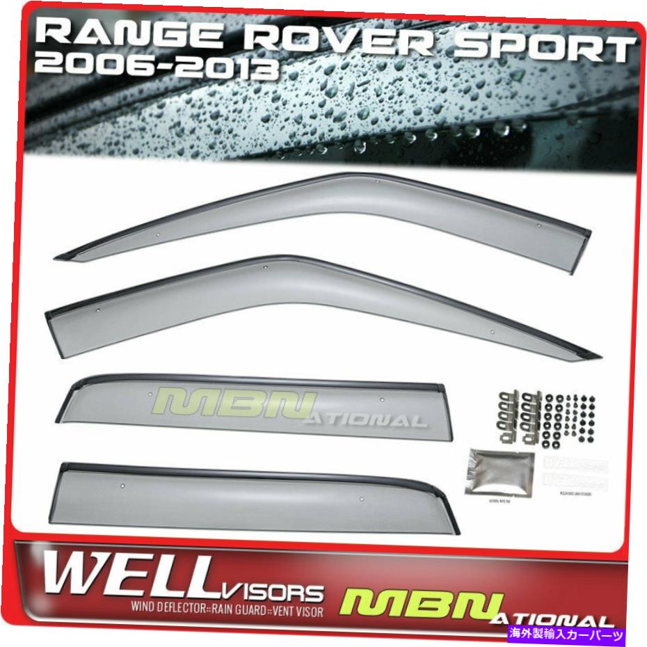 ウィンドウバイザー Wellvisors Rain Sun Wind Deflectors Range Rover Sport 06-13ウィンドウバイザーブラック Wellvisors Rain Sun Wind Deflectors Range Rover Sport 06-13 Window Visors Black【並行輸入品】