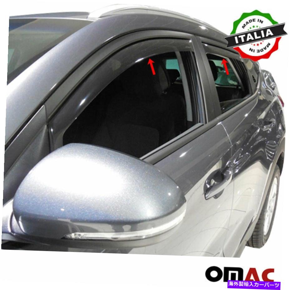 ウィンドウバイザー ウィンドウバイザーベントサンシェードレインガードヒュンダイツーソン2016-2021 Window Visor Vent Sun Shade Rain Guard For Hyundai Tucson 2016-2021【並行輸入品】