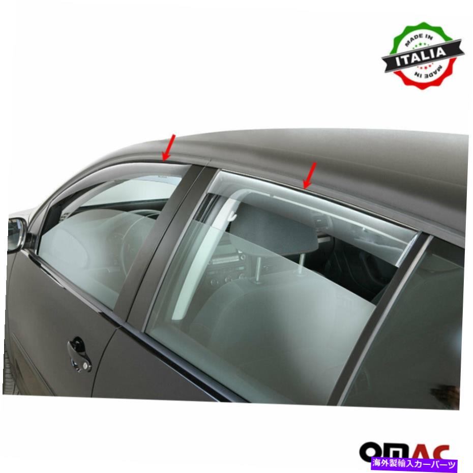 ウィンドウバイザー ウィンドウバイザーベントサンシェードレインガード4PCSフィットオペルモッカ2012-2019 Window Visor Vent Sun Shade Rain Guard 4pcs Fits Opel Mokka 2012-2019【並行輸入品】