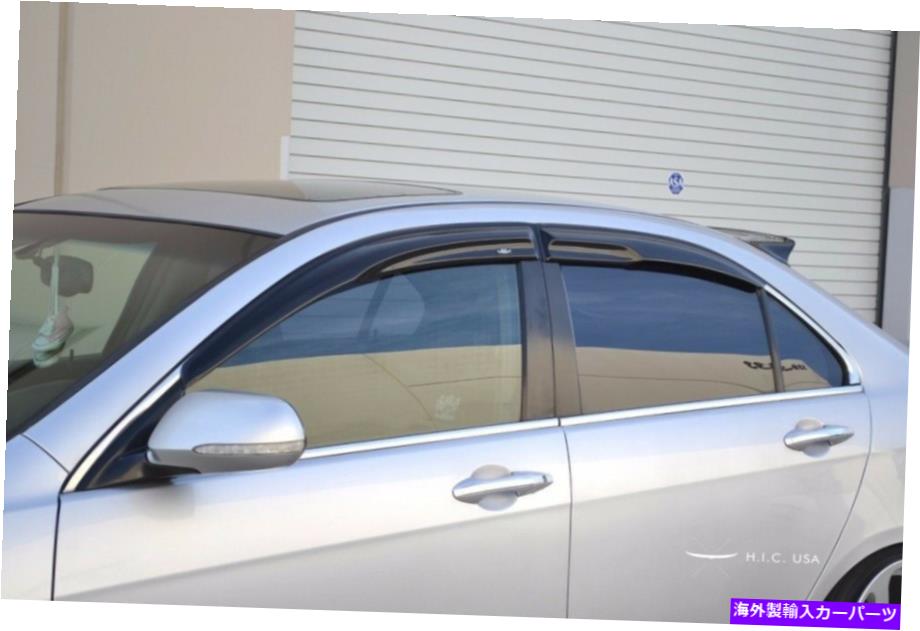 ウィンドウバイザー HIC USA 2004?2008 TSX EURO R MGENサイドウィンドウバイザーベントシェードデフレクター HIC USA 2004 to 2008 TSX Euro R Mgen side window visor vent shade deflector【並行輸入品】